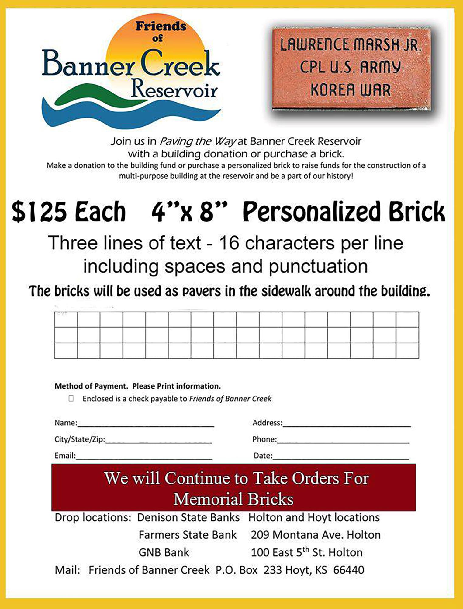 FOBC Memorial Bricks