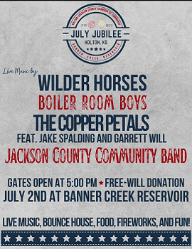 July Jubilee at Banner Creek Reservoir, Saturday July 2nd