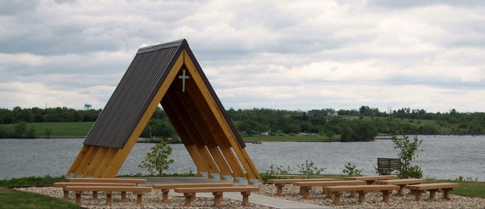 Outdoor Chapel built on the edge of the Reservoir.